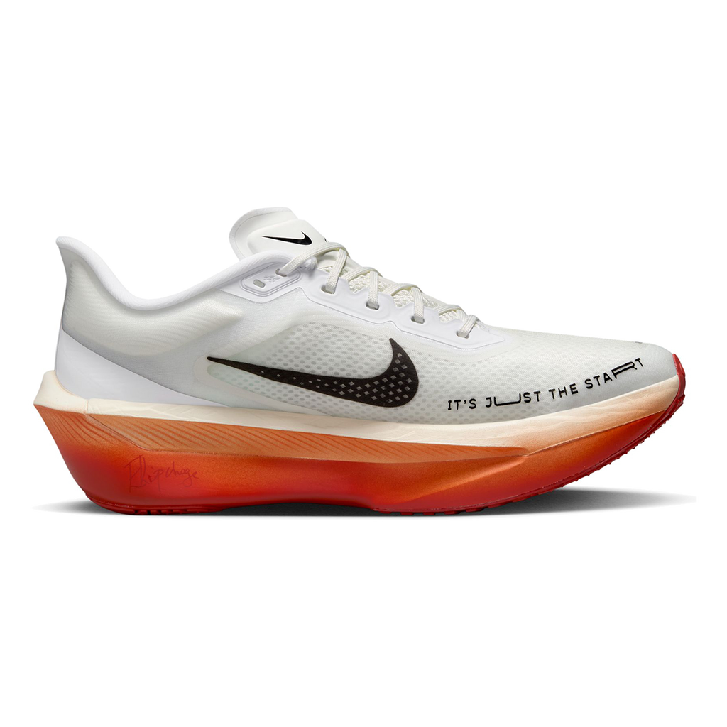 Nike Zoom Fly 6 EK — White - Black - Pale Ivory - Sail - Stadium Green — Size D — Width 9 — Detail View