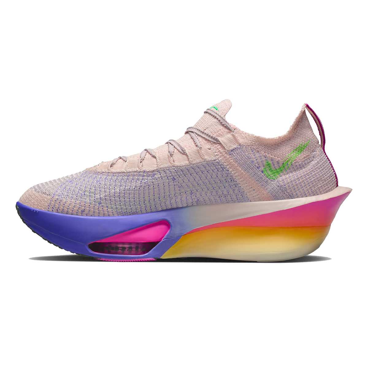 Nike Alphafly 3 Eliud Kipchoge — Vapor Green - Black - Dragon Red — Size D — Width 8 — Side View