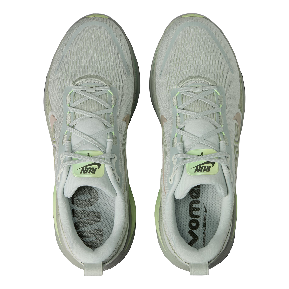 Nike Vomero 18 — Pure Platinum - Anthracite - Smoke Grey - Lt Smoke Grey - Univ Red - Solar Red — Size D — Width 9 — Alternate View 44