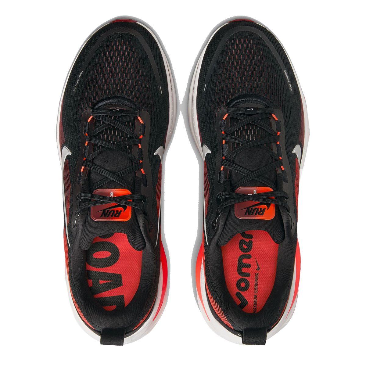Nike Vomero 18 — Pure Platinum - Anthracite - Smoke Grey - Lt Smoke Grey - Univ Red - Solar Red — Size D — Width 9 — Alternate View 27