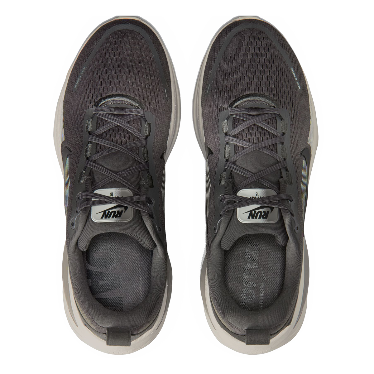 Nike Vomero 18 — Pure Platinum - Anthracite - Smoke Grey - Lt Smoke Grey - Univ Red - Solar Red — Size D — Width 9 — Alternate View 67