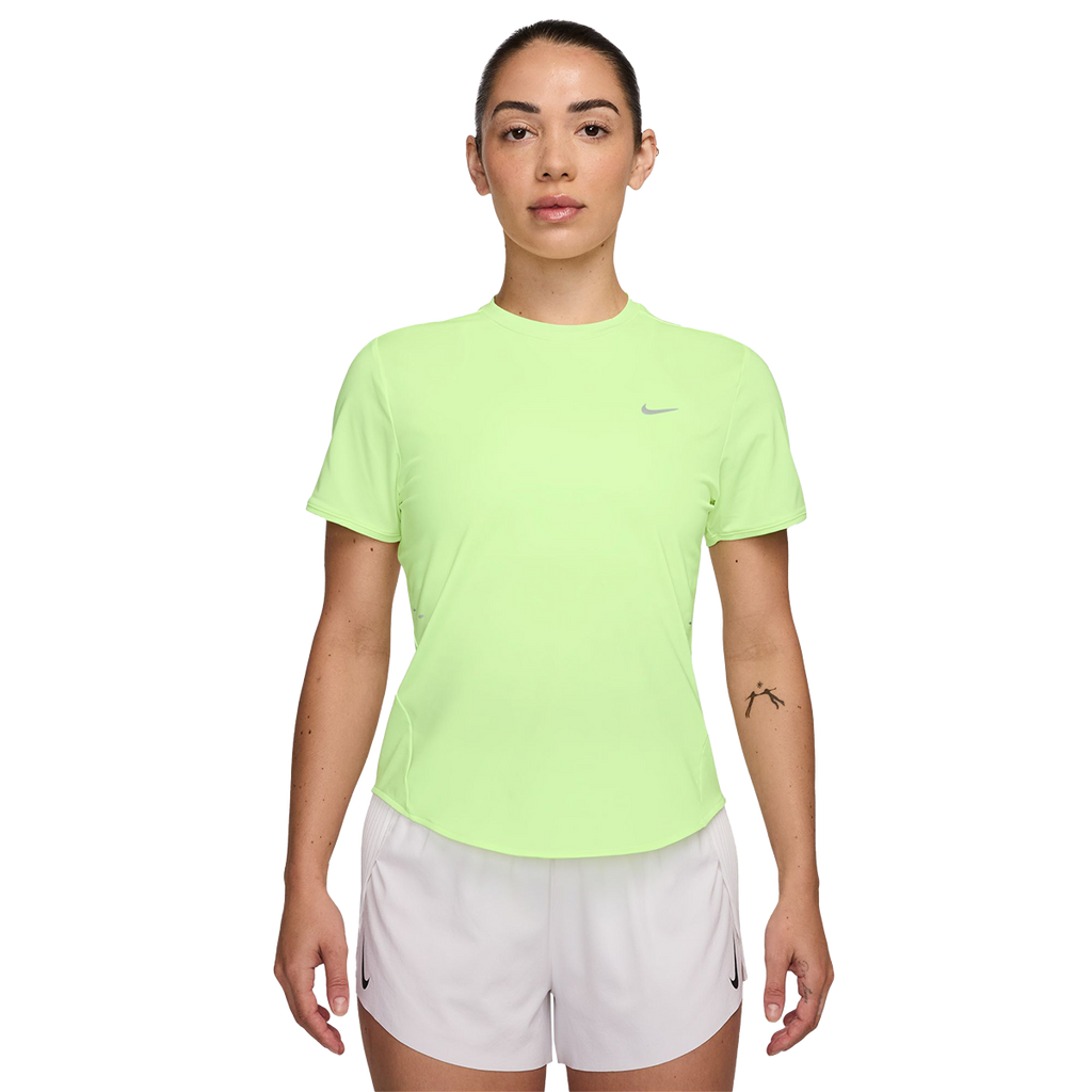 Women's Dri-FIT Short-Sleeve Running Top — Barely Volt - Reflective Silv — Size XLarge — Front View