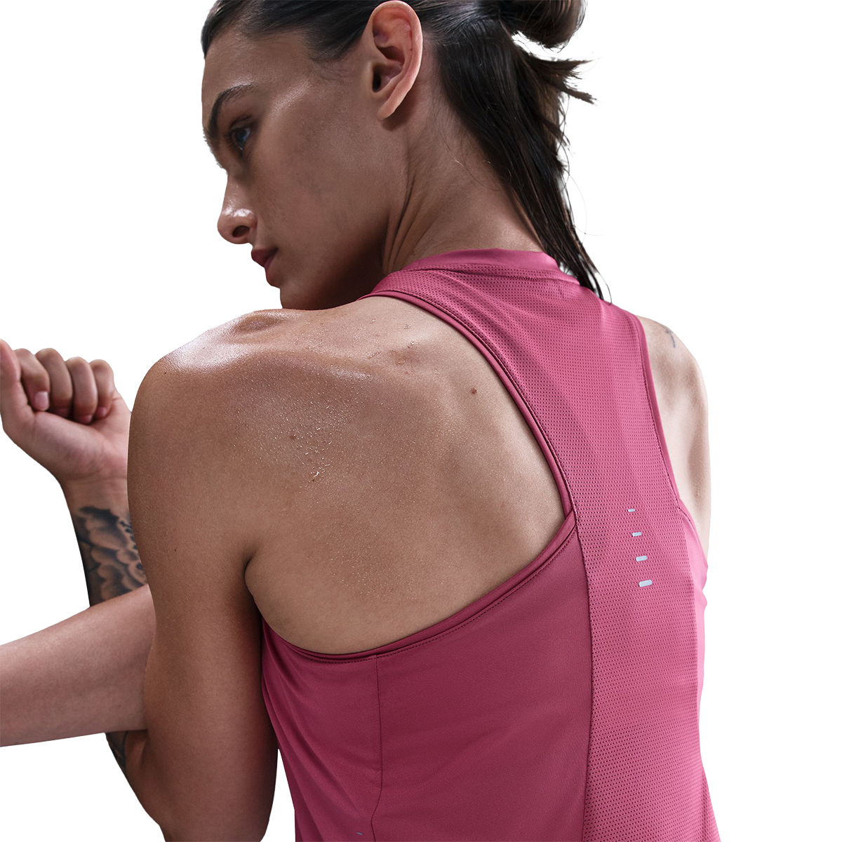 Nike Swift Dri-FIT Running Tank Top — Atmosphere - Reflective Silv — Size XLarge — Alternate View 9