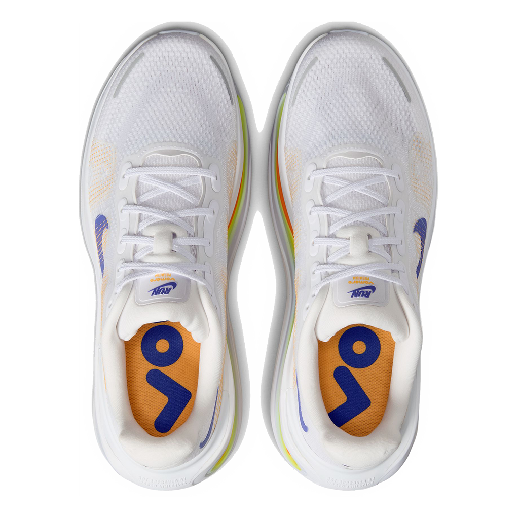 Nike Vomero Premium — Sail - Black - Coconut Milk - Total Orange — Size D — Width 6 — Detail View