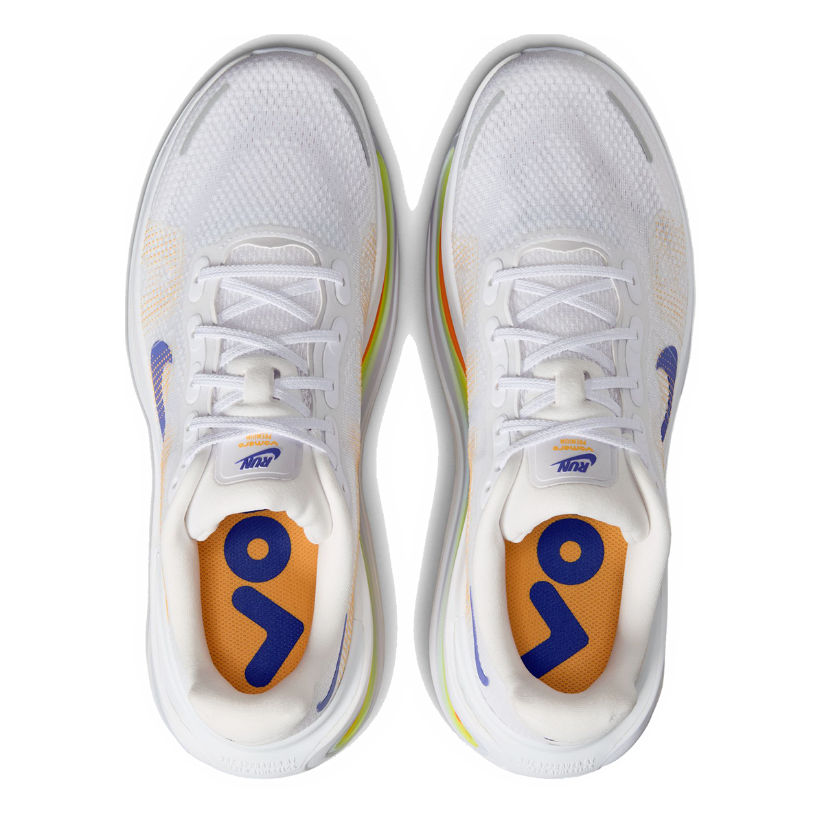 Nike Vomero Premium — Sail - Black - Coconut Milk - Total Orange — Size D — Width 6 — Detail View