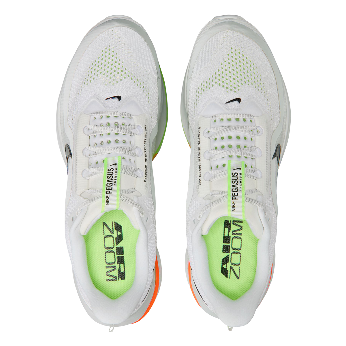 Nike Pegasus Premium — Football Grey - Multi Color - Total Orange - Summit White - Mtlc Silver - Black — Size D — Width 9 — Alternate View 72
