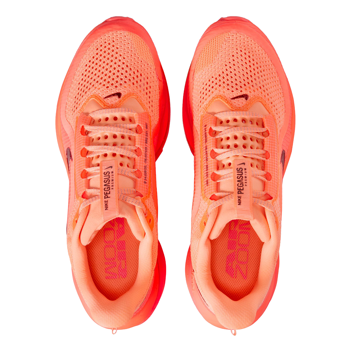 Nike Pegasus Premium — Football Grey - Multi Color - Total Orange - Summit White - Mtlc Silver - Black — Size B — Width 7.5 — Alternate View 63