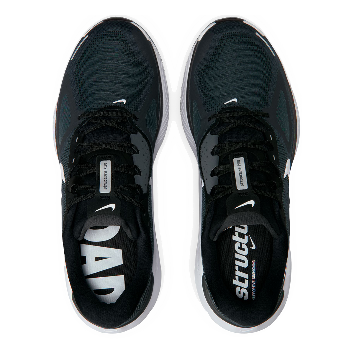 Nike Structure Plus — Black - White - Anthracite — Size D — Width 9 — Alternate View 15