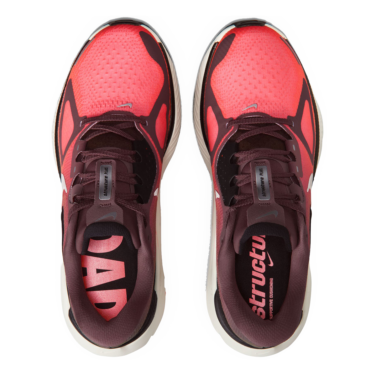 Nike Structure Plus — Black - White - Anthracite — Size B — Width 7 — Back View