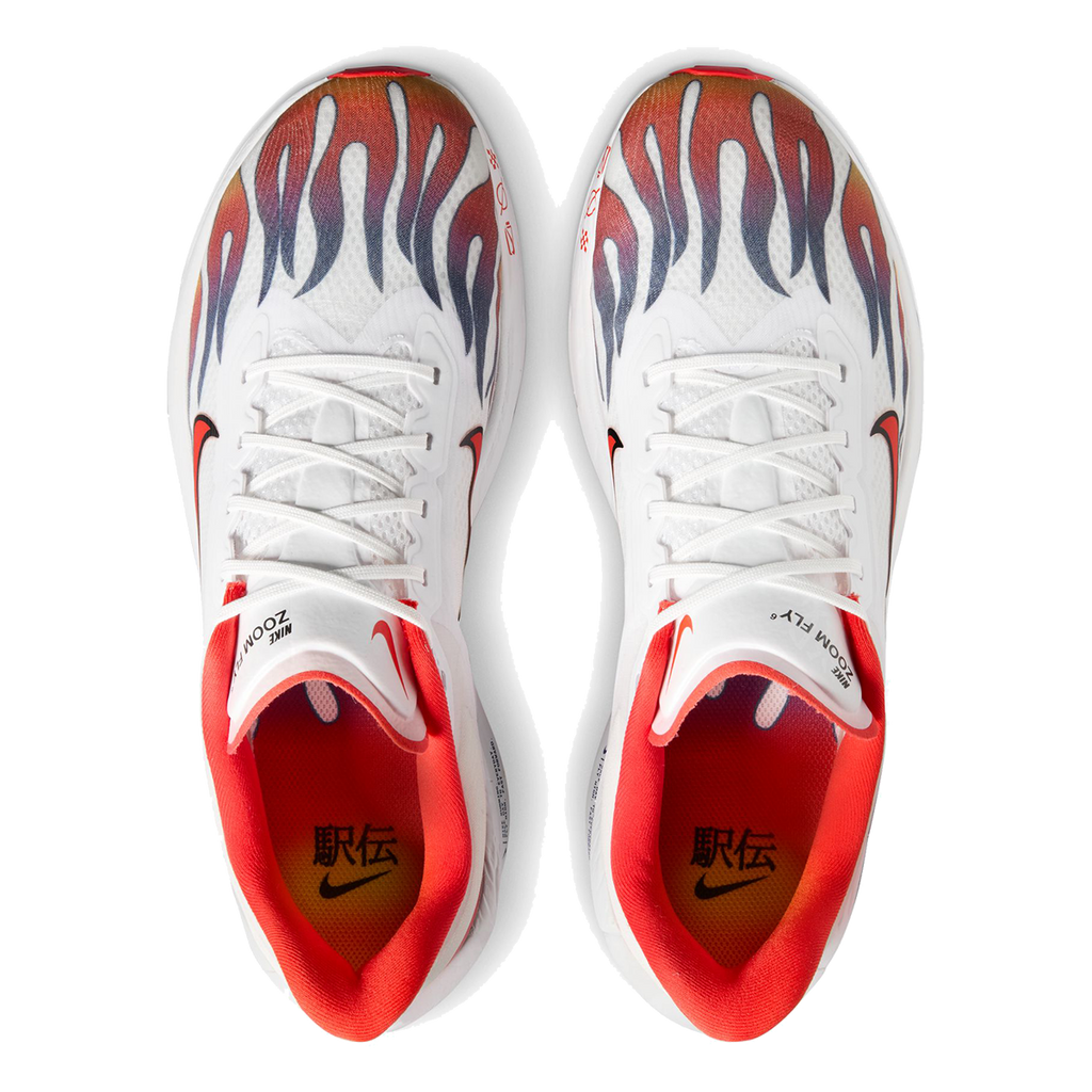 Nike Zoom Fly 6 PRM — White - Habanero Red - Black - Univ Red - Univ Gold - Concord — Size D — Width 9 — Back View