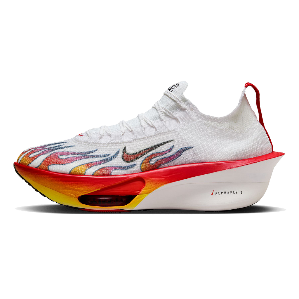 Nike Alphafly 3 Premium — White - Habanero Red - Black - University Red — Size D — Width 12 — Side View