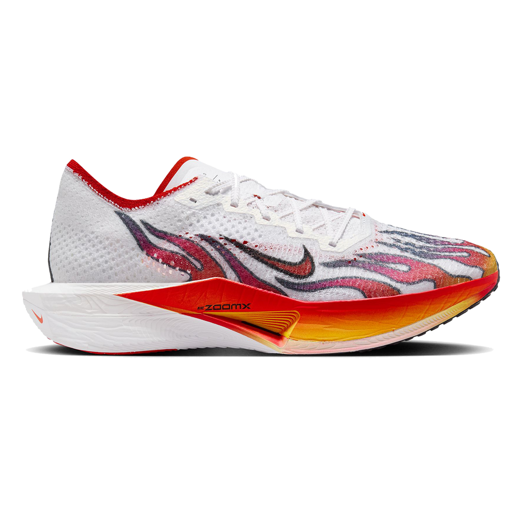 Nike Vaporfly 3 — White - Habanero Red - Black - University Red — Size D — Width 10.5 — Front View