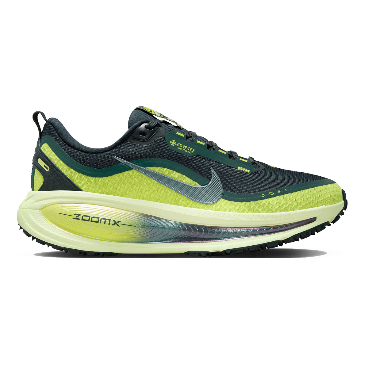 Nike Vomero 18 GORE-TEX — Seaweed - Seaweed-Lt Liquid Lime-Cyber — Size B — Width 9 — Front View