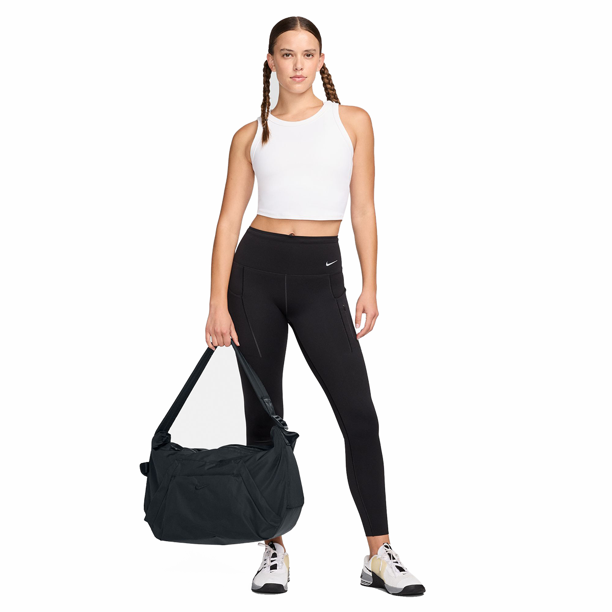 Nike One 25L Tote Bag — Black - Iron Grey - Black — Size One Size — Front View