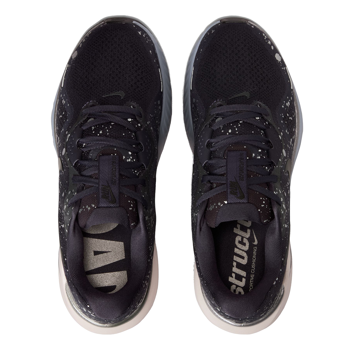 Nike Structure 26 SE — Cave Purple - Black - Mtlc Dark Grey — Size B — Width 7.5 — Back View
