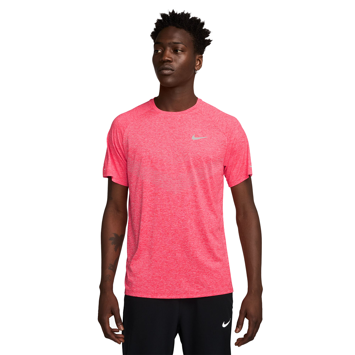 Nike Stride Shortsleeve — University Red - Reflective Silver — Size Small — Front View