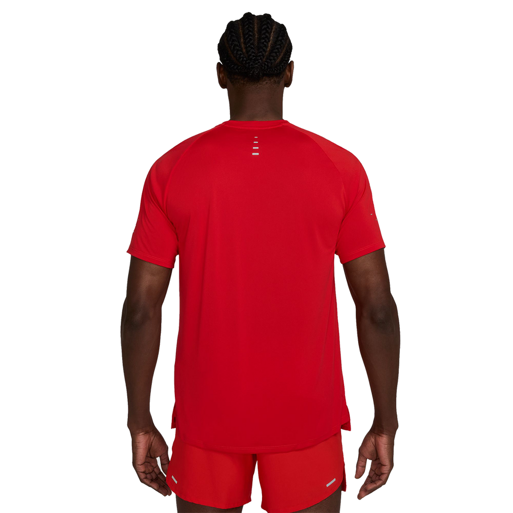 Nike Stride Shortsleeve — University Red - Reflective Silver — Size Small — Top View