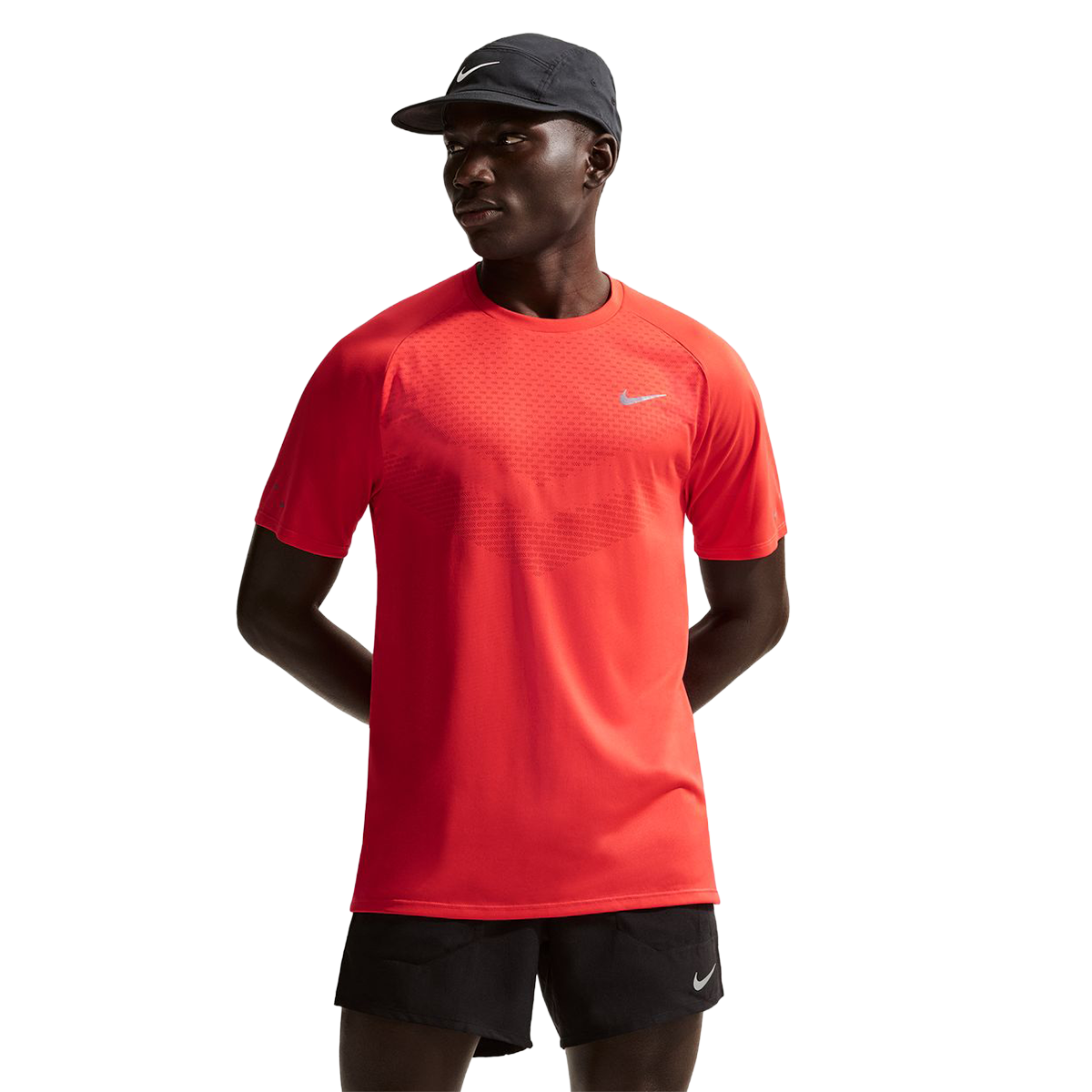Nike Stride Shortsleeve — University Red - Reflective Silver — Size Small — Alternate View 37