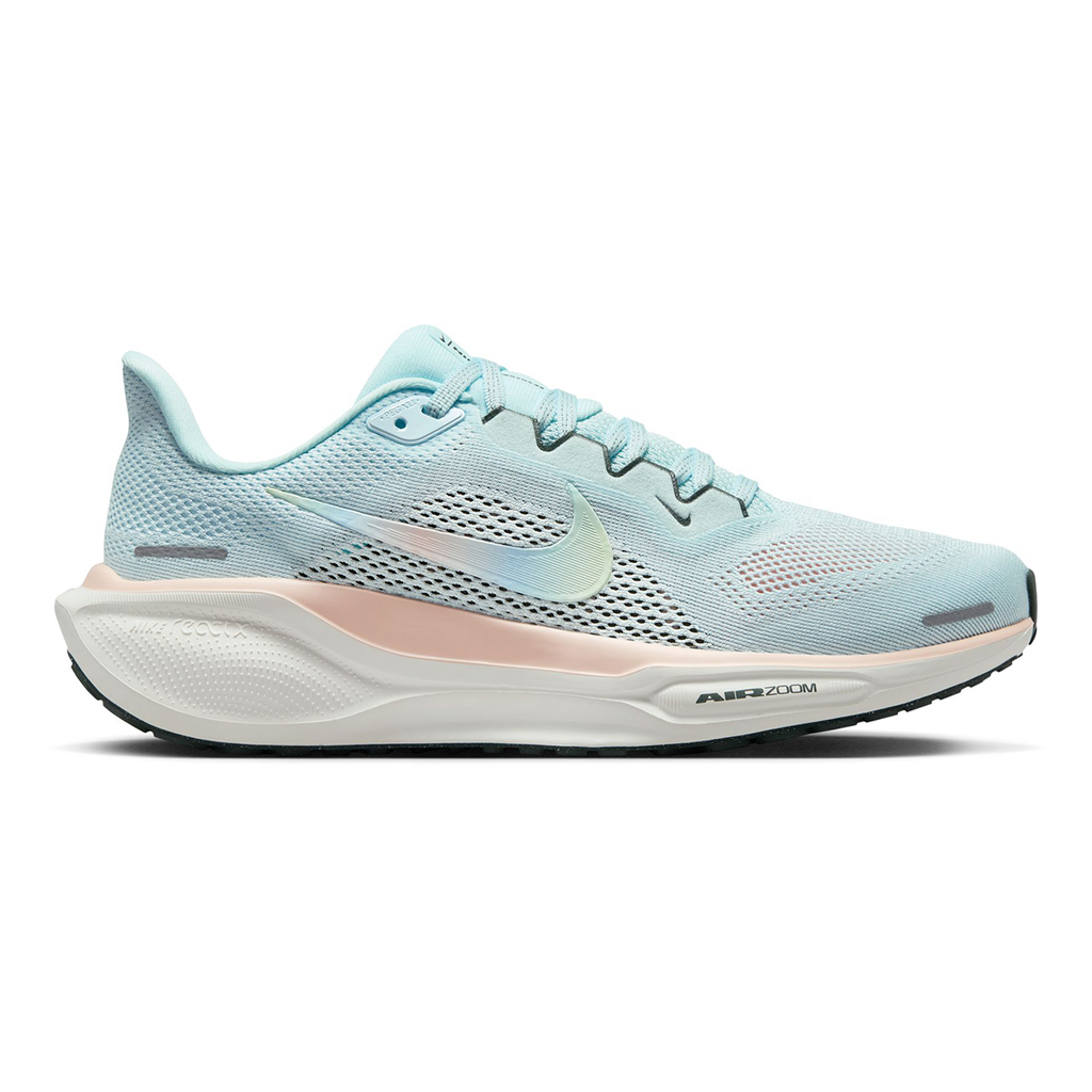 Nike Air Zoom Pegasus 41 PRM — Hot Fuchsia - Mtlc Silver - Lt Silver - Med Fuchsia - Photon Dust — Size B — Width 7 — Detail View