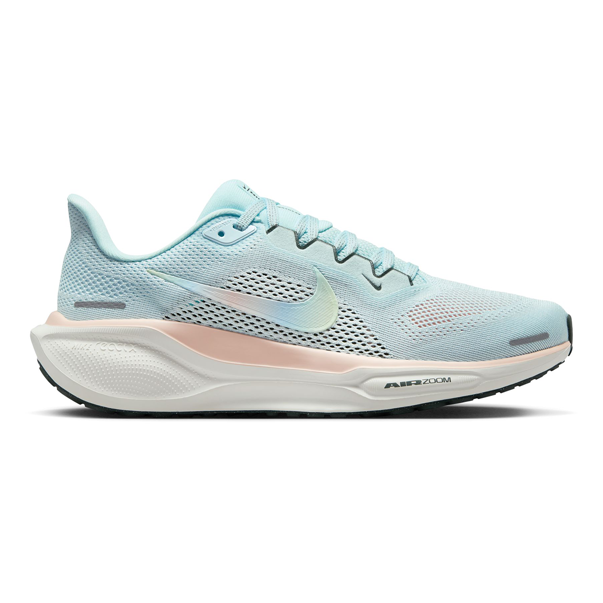Nike Air Zoom Pegasus 41 PRM — Hot Fuchsia - Mtlc Silver - Lt Silver - Med Fuchsia - Photon Dust — Size B — Width 7 — Detail View