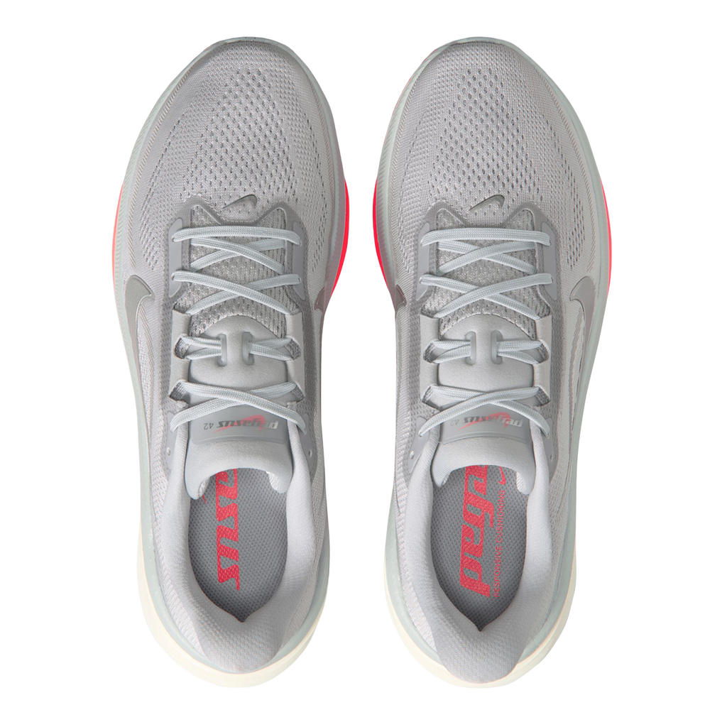 Nike Pegasus 42 — Wolf Grey - Metallic Silver - Photon Dust — Size D — Width 9 — Back View