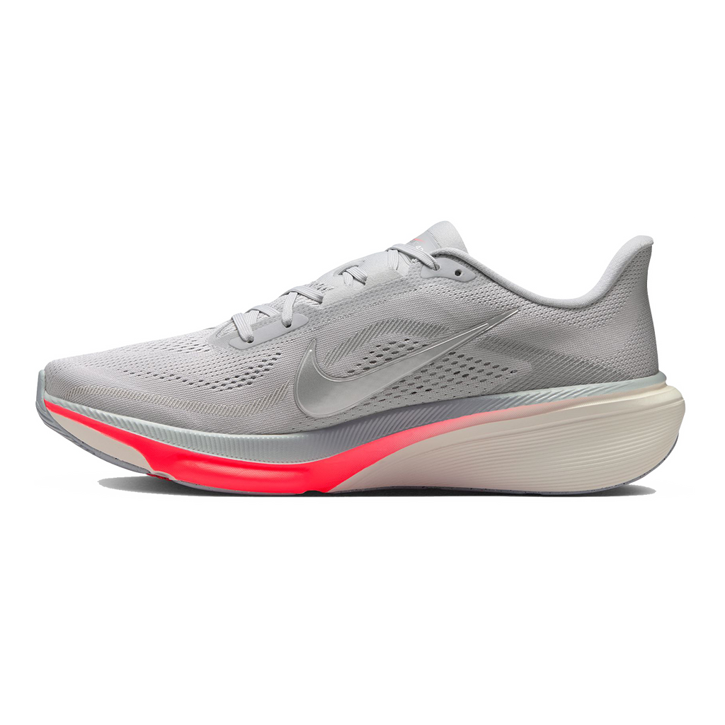 Nike Pegasus 42 — Wolf Grey - Metallic Silver - Photon Dust — Size D — Width 9 — Side View