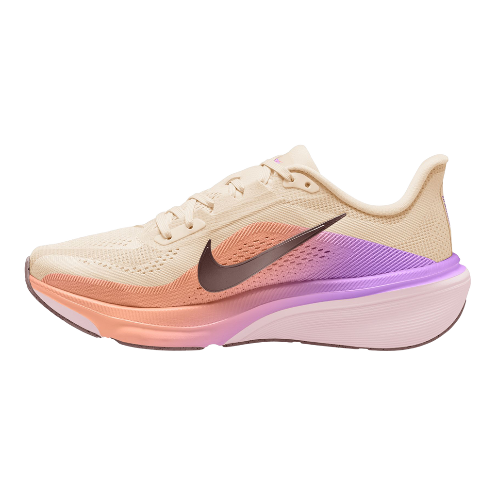 Nike Pegasus 42 — Chalk - Tattoo - Orange Pulse - Bright Violet — Size B — Width 6.5 — Side View