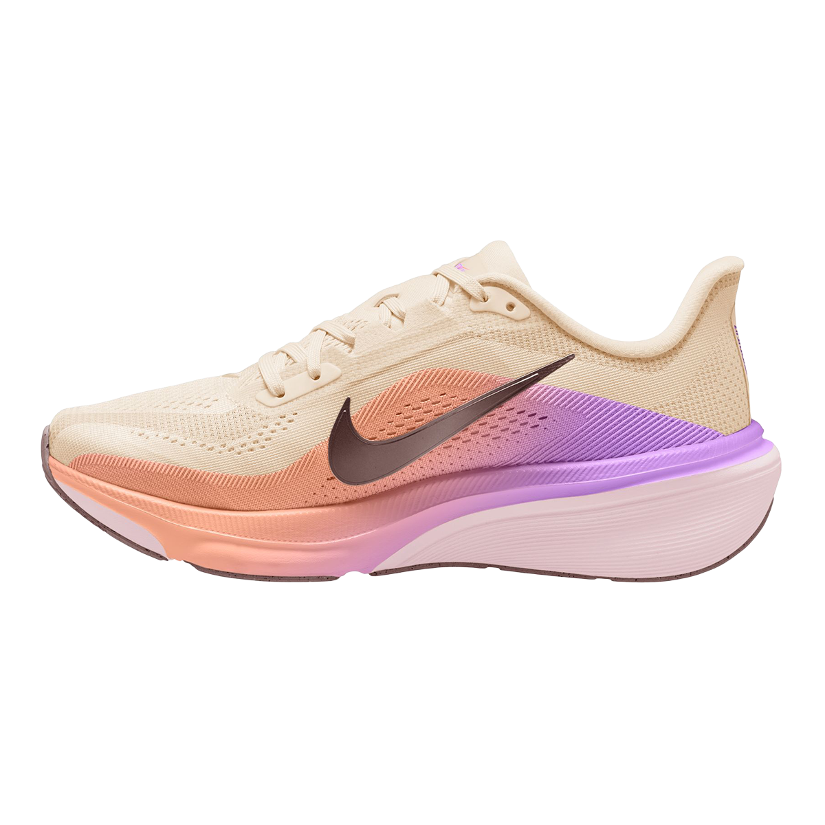 Nike Pegasus 42 — Chalk - Tattoo - Orange Pulse - Bright Violet — Size B — Width 6.5 — Side View