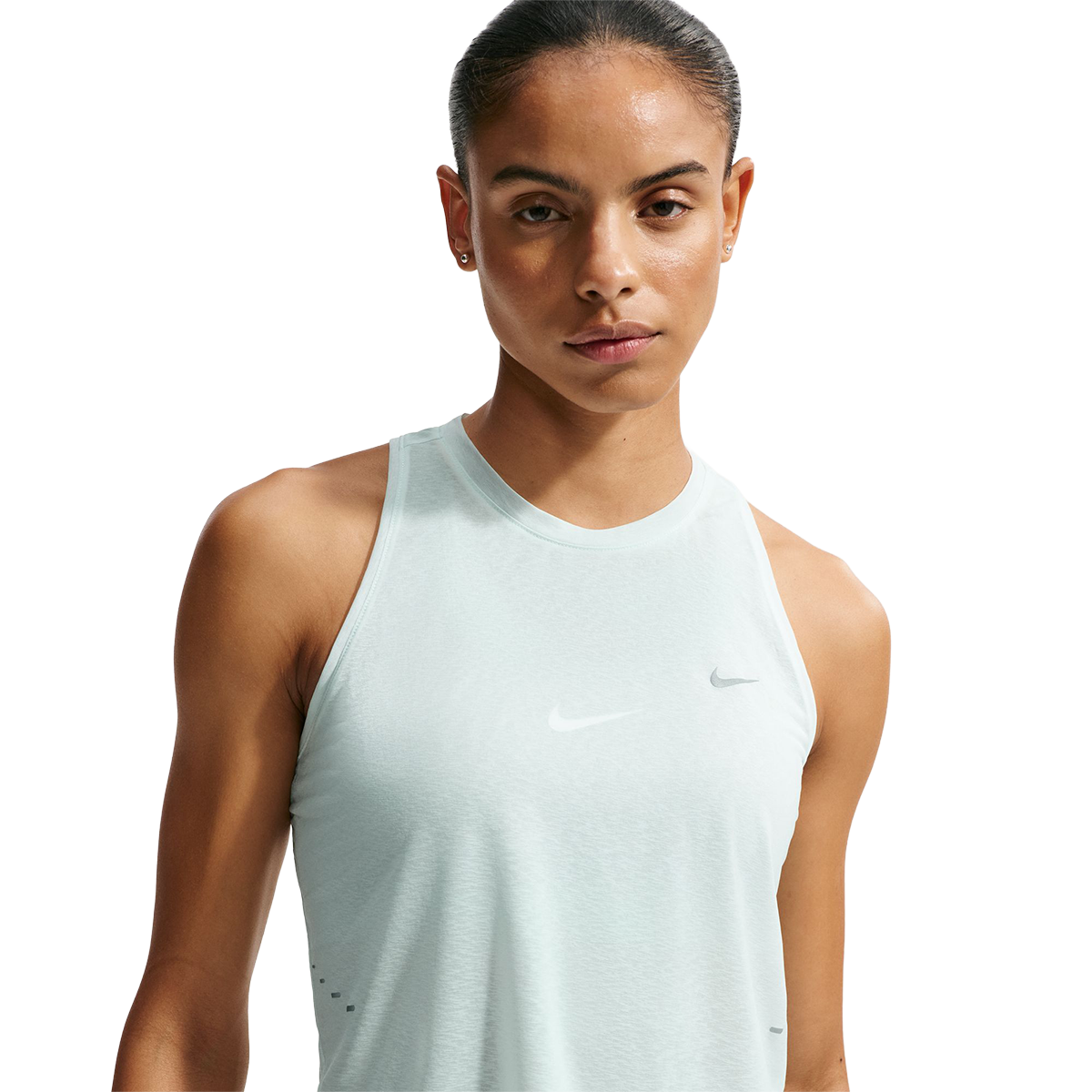 Nike Swift Breathe Dri-FIT Running Tank Top — Barely Green - Photon Dust - Reflective Silver — Size XSmall — Back View