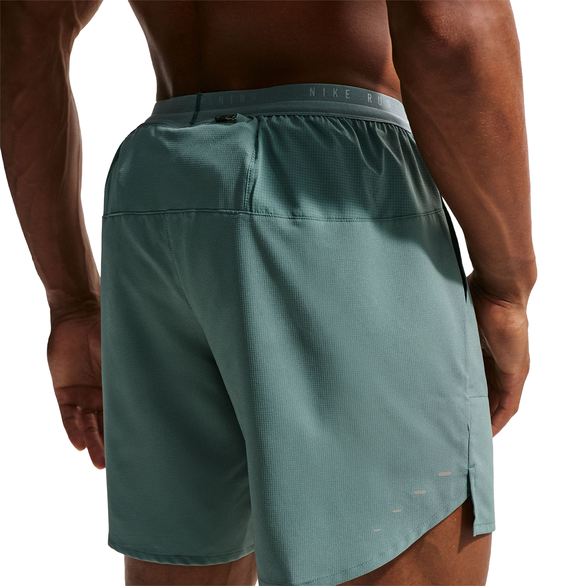 Nike Stride Dri-FIT 7" Brief-Lined Running Shorts — Black - Reflective Silver — Size Small — Alternate View 8