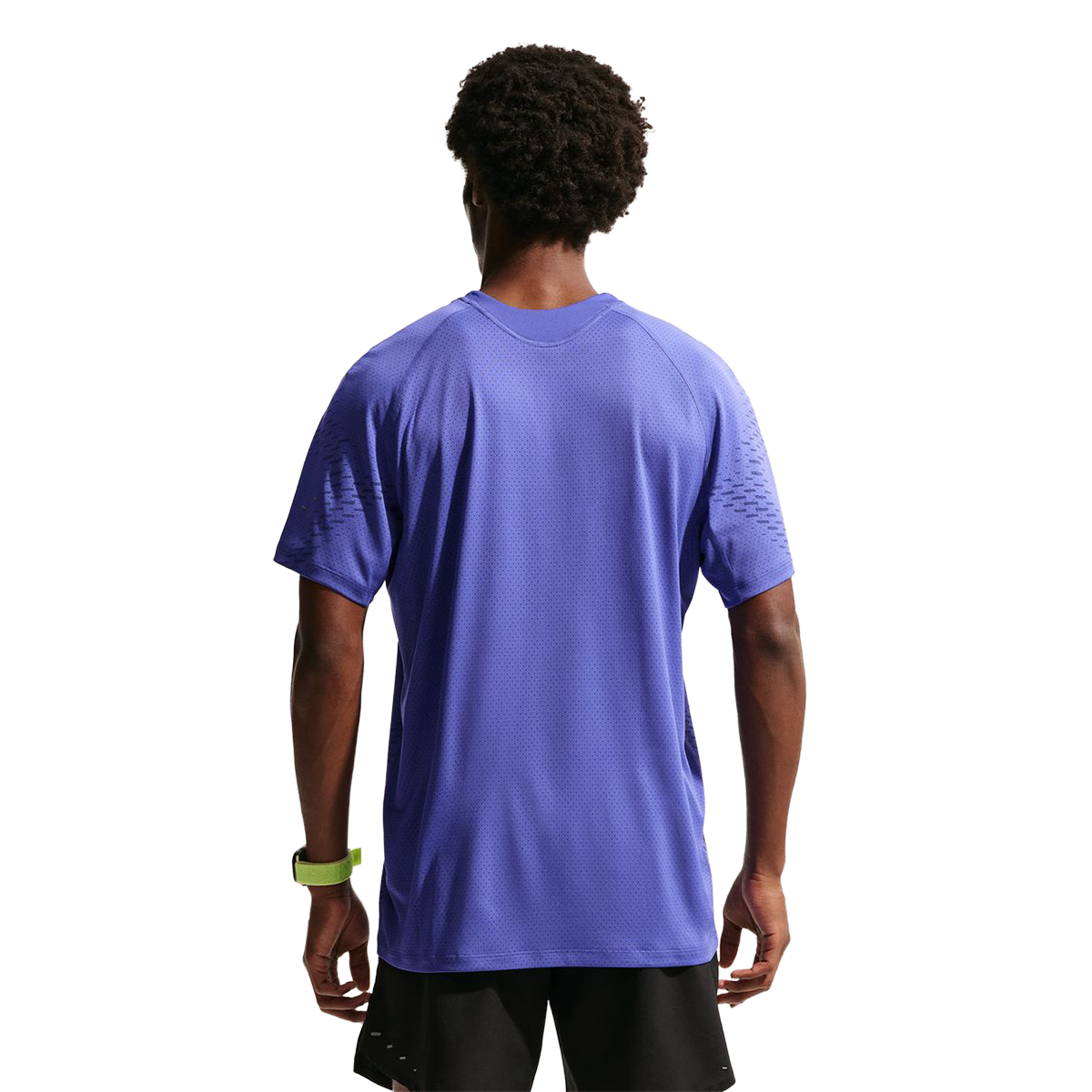 Nike Dri-FIT ADV Short-Sleeve Running Top — Lapis - Deep Royal Blue - Reflective Silver — Size Small — Back View