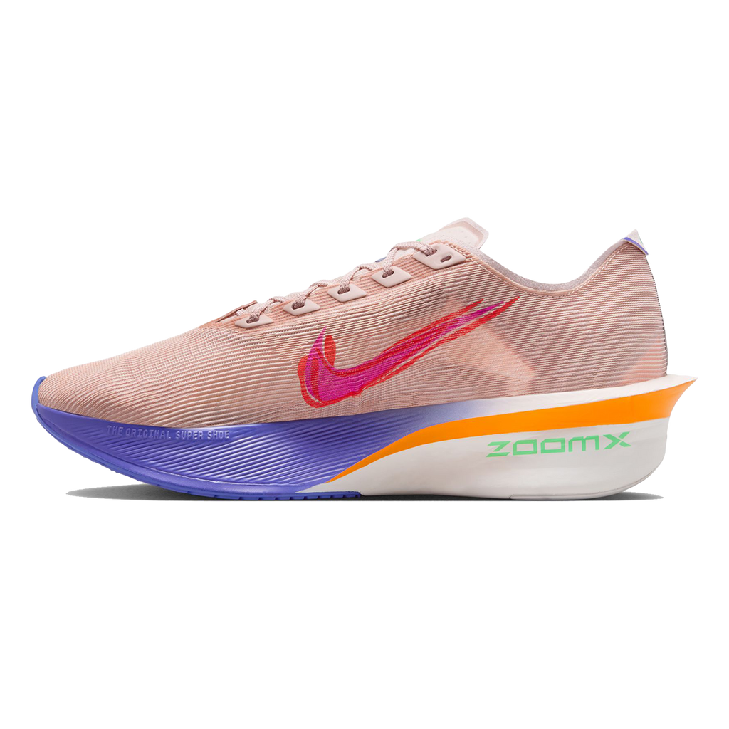 Nike Vaporfly 4 Eliud Kipchoge — Silt Red - Green Shock - Fire Pink — Size D — Width 9 — Side View