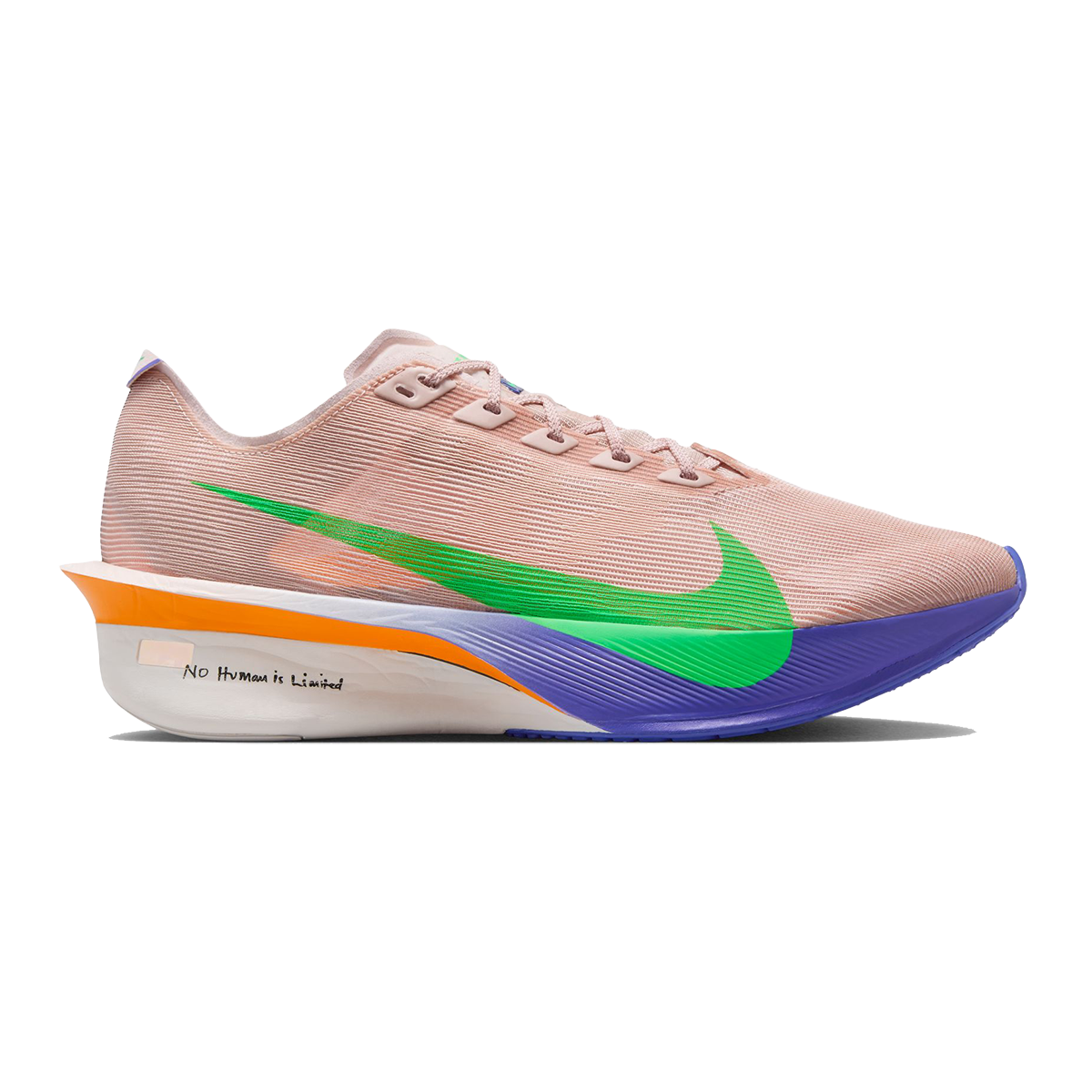 Nike Vaporfly 4 Eliud Kipchoge — Silt Red - Green Shock - Fire Pink — Size D — Width 9 — Front View
