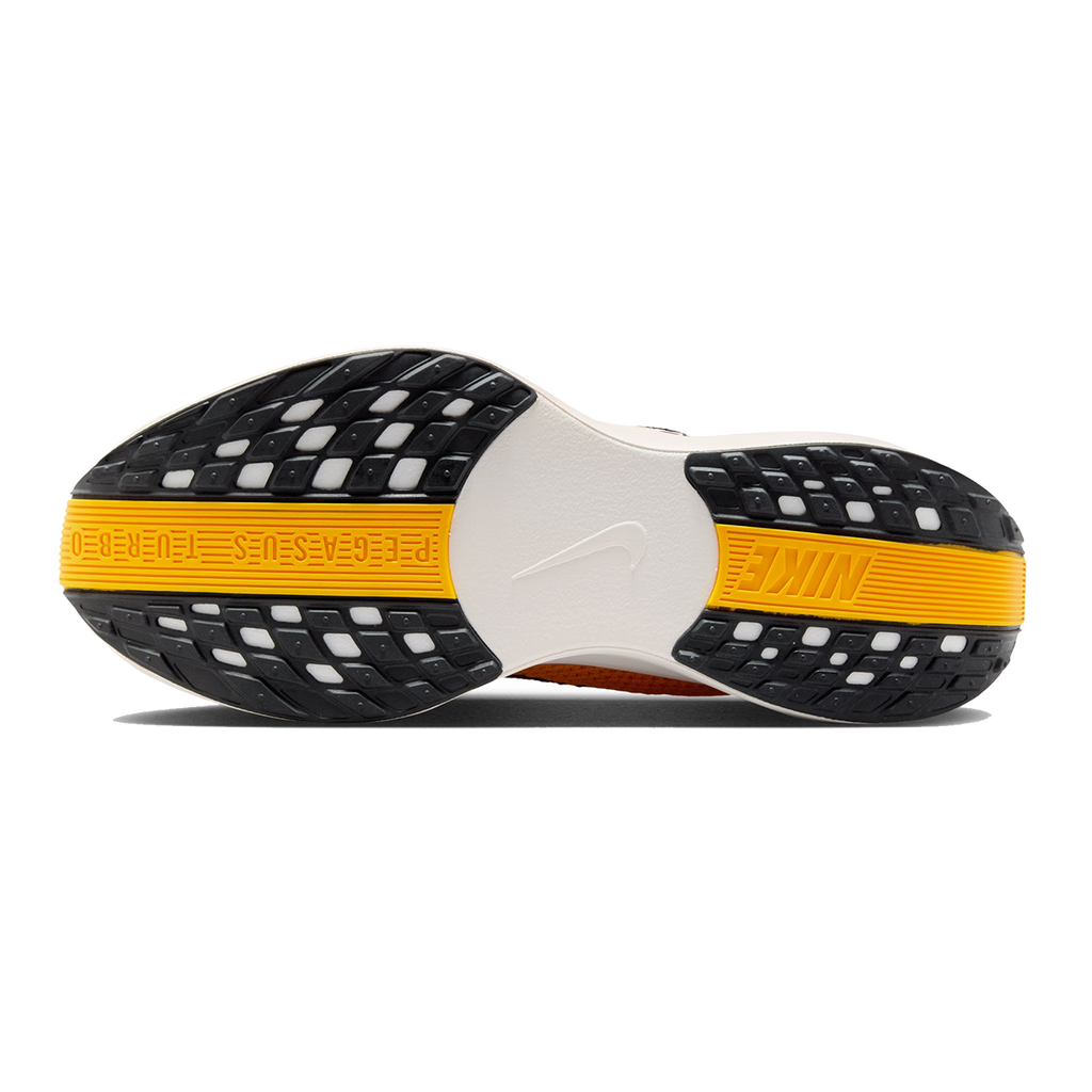 Nike Pegasus Plus LV8 — University Gold - Black - Laser Orange - Sail — Size D — Width 12 — Top View