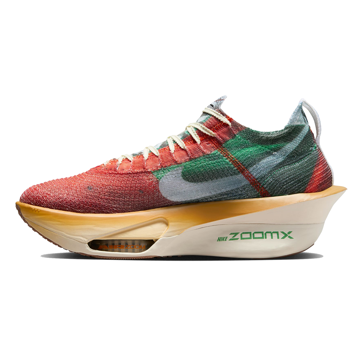 Nike Air Zoom Alphafly Next% 3 PRM — Multi - Color - Clear - Starfish - Aloe Verde — Size D — Width 9 — Side View