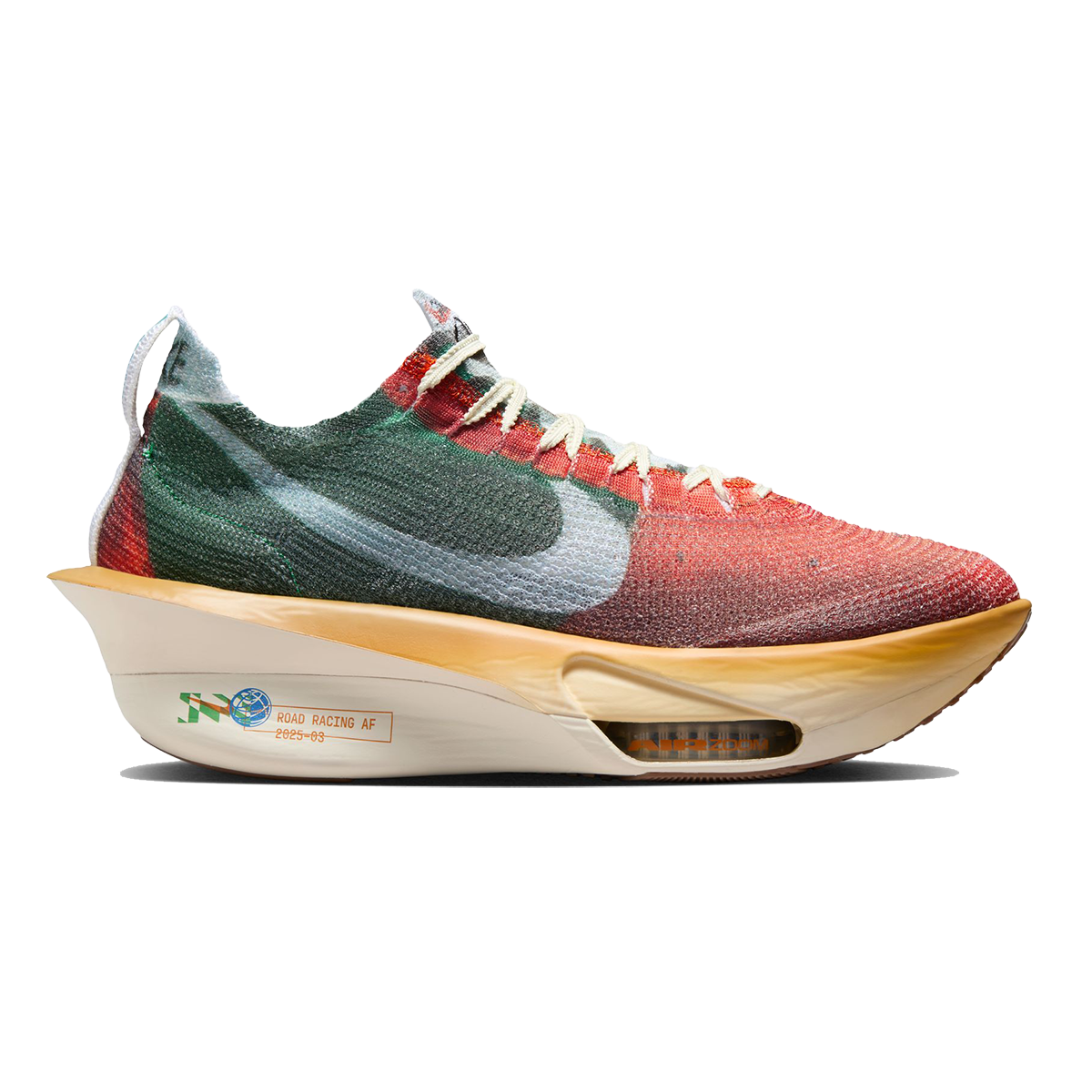 Nike Air Zoom Alphafly Next% 3 PRM — Multi - Color - Clear - Starfish - Aloe Verde — Size D — Width 9 — Front View