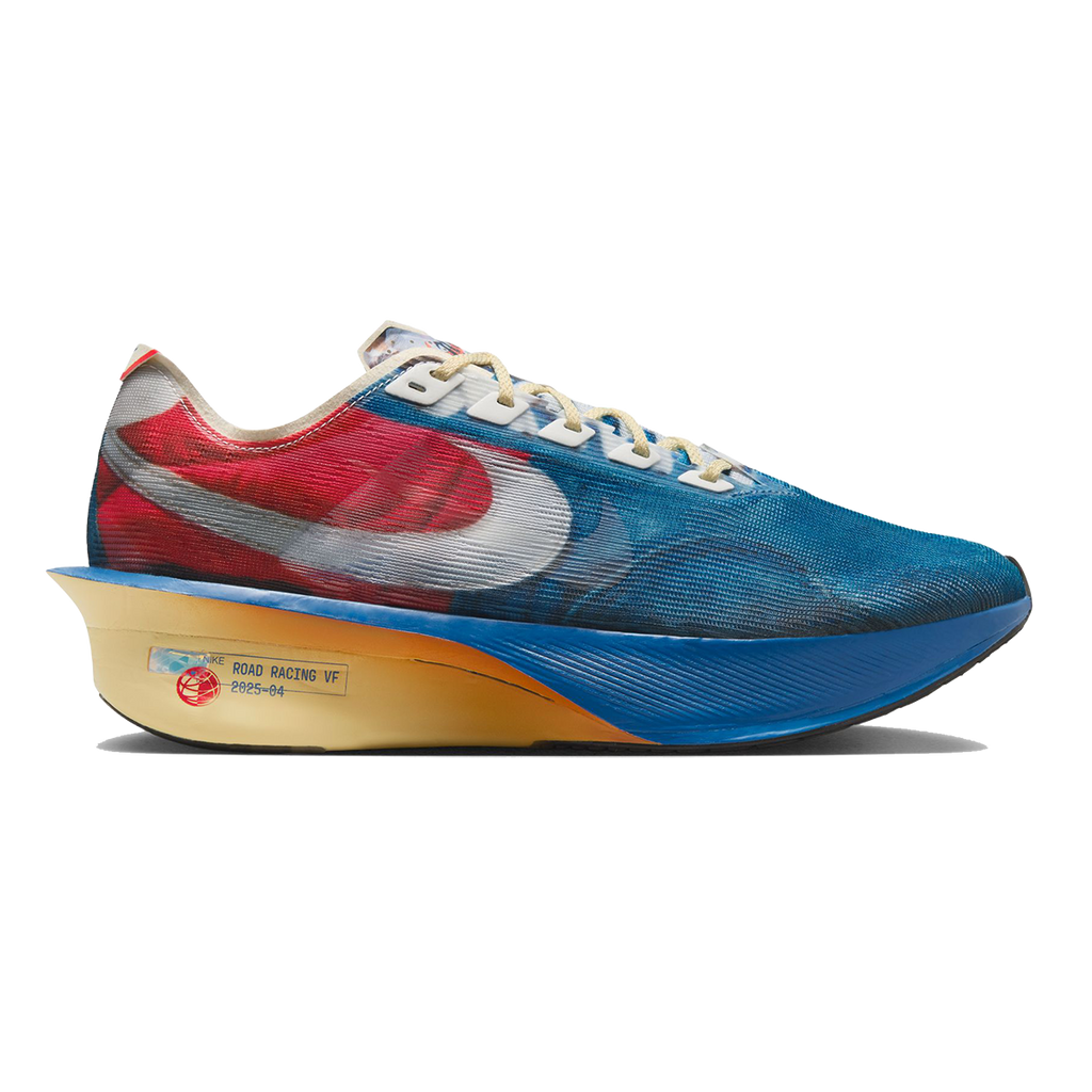 Nike Zoomx Vaporfly Next% 4 PRM — Multi - Color - Clear - Mountain Blue - Fire Red — Size D — Width 9 — Front View