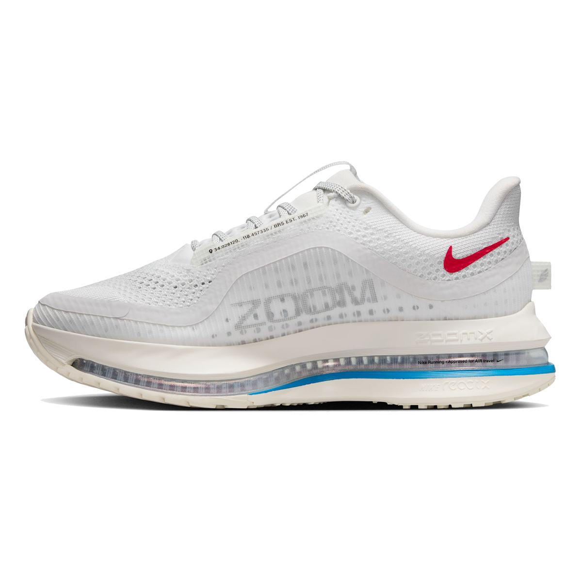 Nike Pegasus Premium — Football Grey - Multi Color - Total Orange - Summit White - Mtlc Silver - Black — Size B — Width 7.5 — Alternate View 46