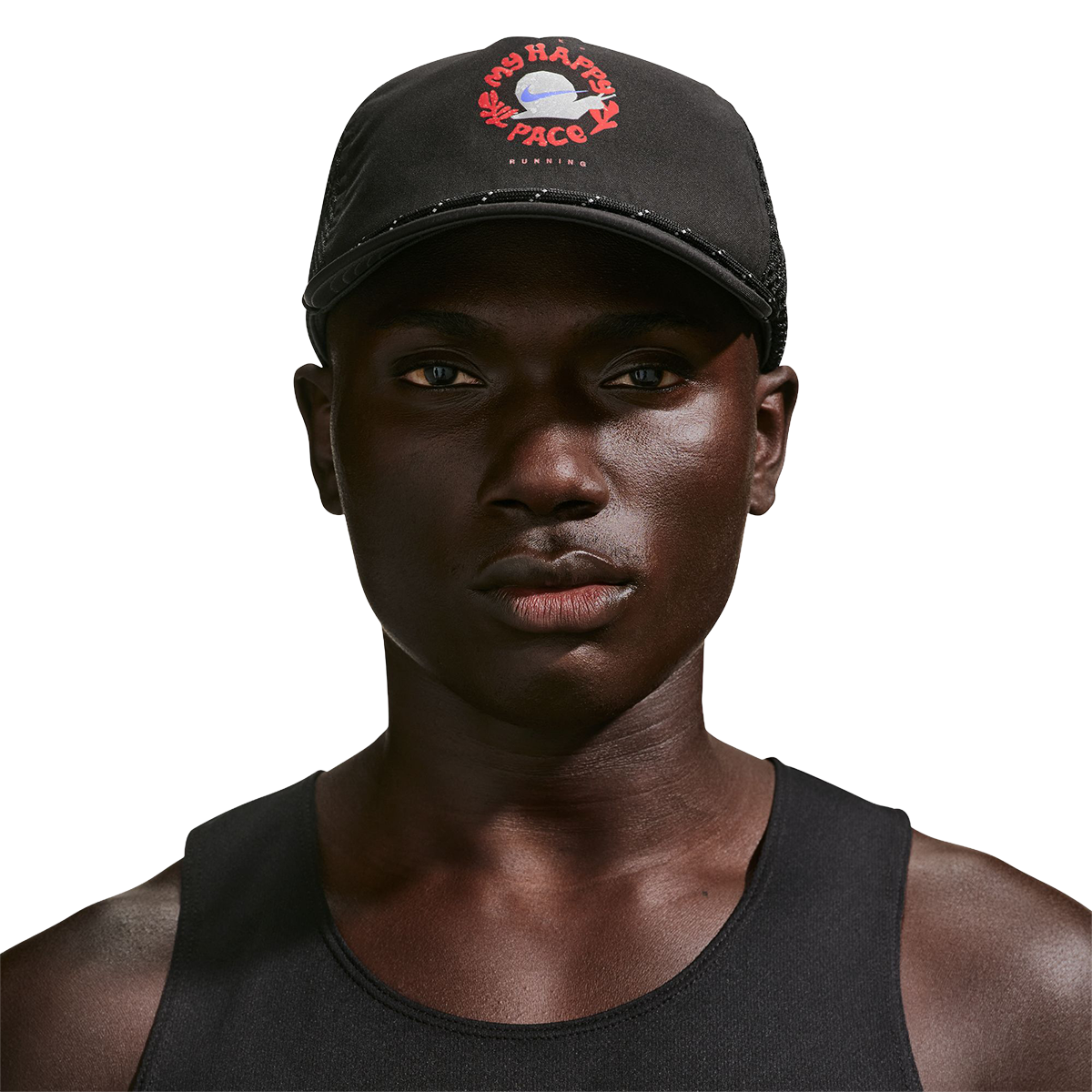Nike Pro Dri-Fit Unstructured Happy Pace Cap — Black - Anthracite — Size Medium / Large — Alternate View 8