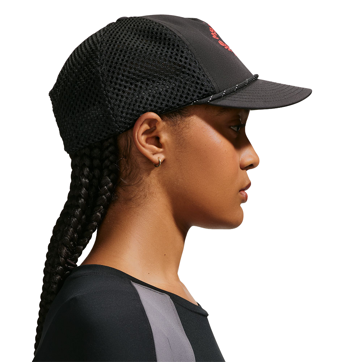 Nike Pro Dri-Fit Unstructured Happy Pace Cap — Black - Anthracite — Size Medium / Large — Alternate View 9