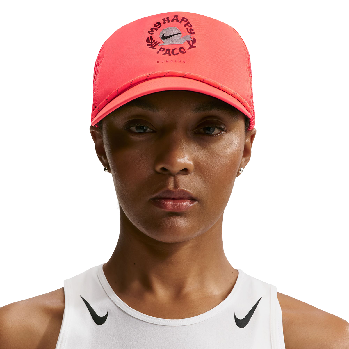 Nike Pro Dri-Fit Unstructured Happy Pace Cap — Black - Anthracite — Size Medium / Large — Side View