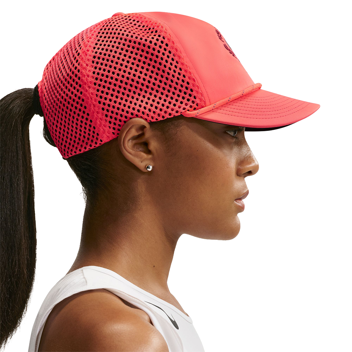 Nike Pro Dri-Fit Unstructured Happy Pace Cap — Black - Anthracite — Size Medium / Large — Top View