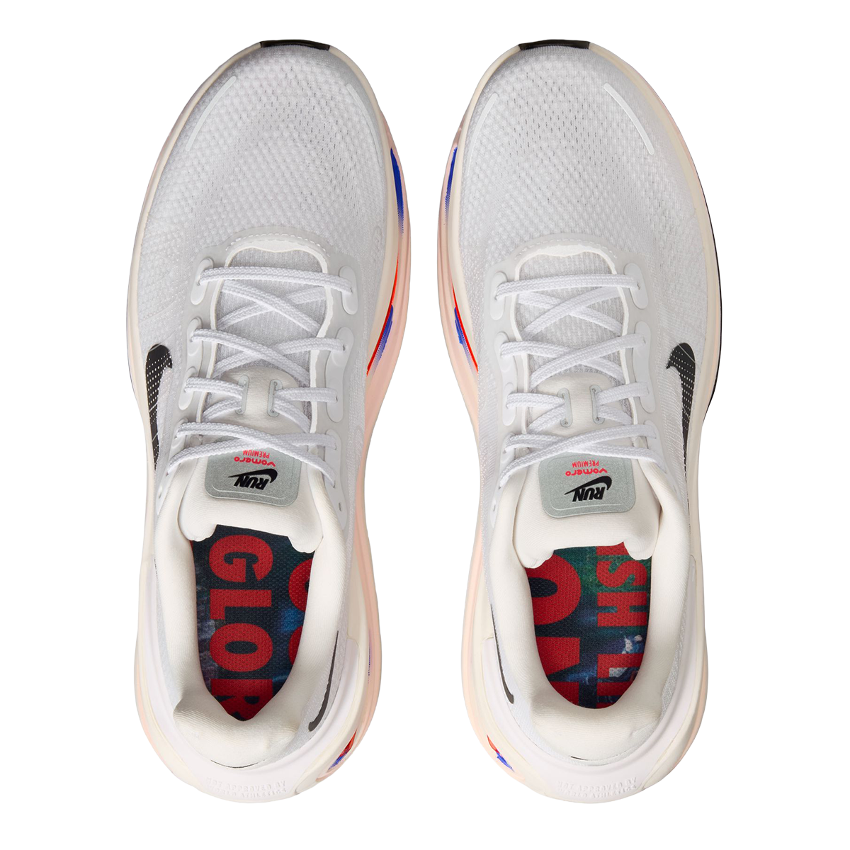 Nike Vomero Premium CM — White - Black - Racer Blue - Bright Crimson — Size D — Width 9 — Back View