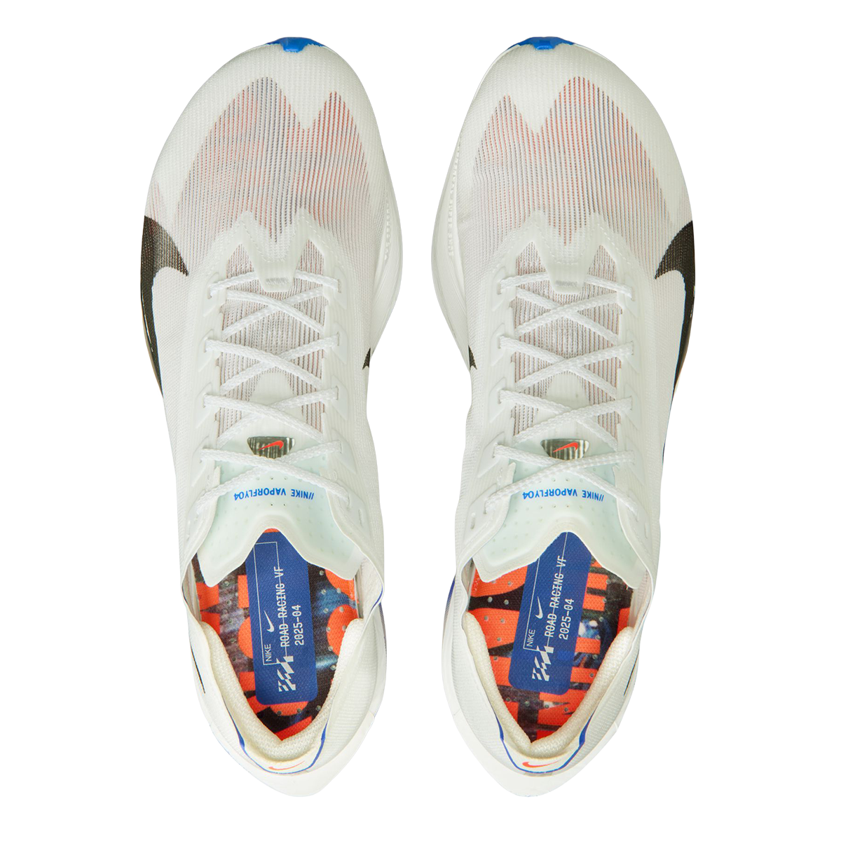 Nike Zoomx Vaporfly Next% 4 CM — White - Black - Racer Blue - Silt Red — Size D — Width 9.5 — Back View