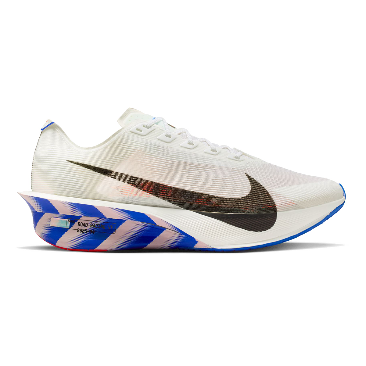 Nike Zoomx Vaporfly Next% 4 CM — White - Black - Racer Blue - Silt Red — Size D — Width 9.5 — Front View