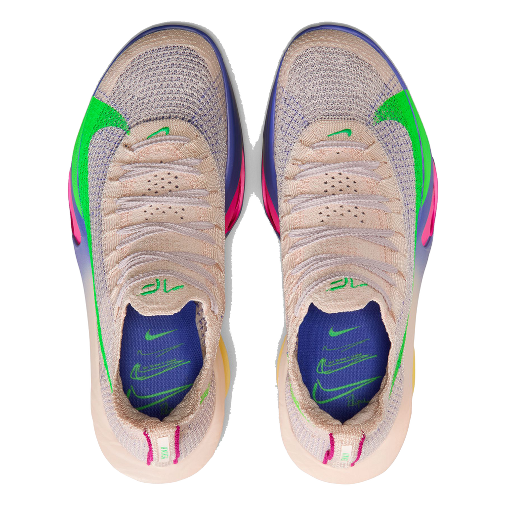 Nike Alphafly 3 Eliud Kipchoge — Silt Red - Green Shock - Bright Ceramic — Size B — Width 7.5 — Back View