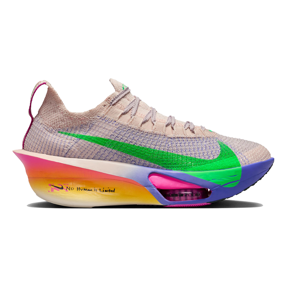 Nike Alphafly 3 Eliud Kipchoge — Silt Red - Green Shock - Bright Ceramic — Size B — Width 7.5 — Front View