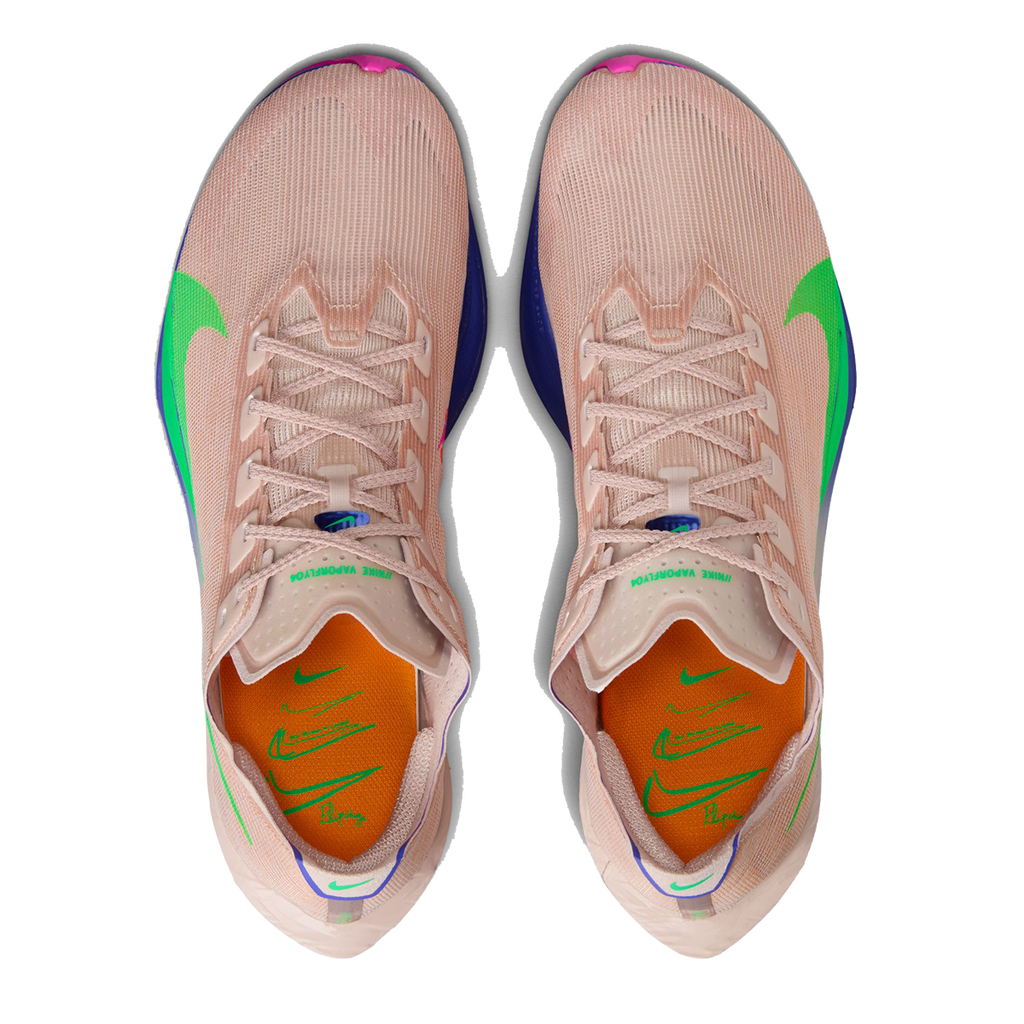 Nike Vaporfly 4 Eliud Kipchoge — Silt Red - Green Shock - Fire Pink — Size B — Width 7.5 — Back View