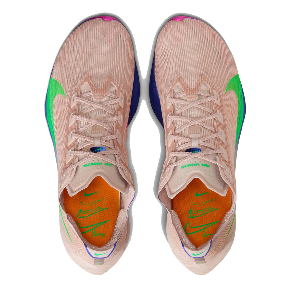 Nike Vaporfly 4 Eliud Kipchoge — Silt Red - Green Shock - Fire Pink — Size B — Width 7.5 — Back View