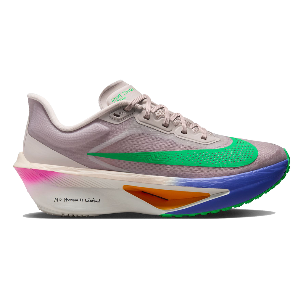 Nike Zoom Fly 6 EK — Silt Red - Green Shock - Persian Violet — Size B — Width 7.5 — Front View